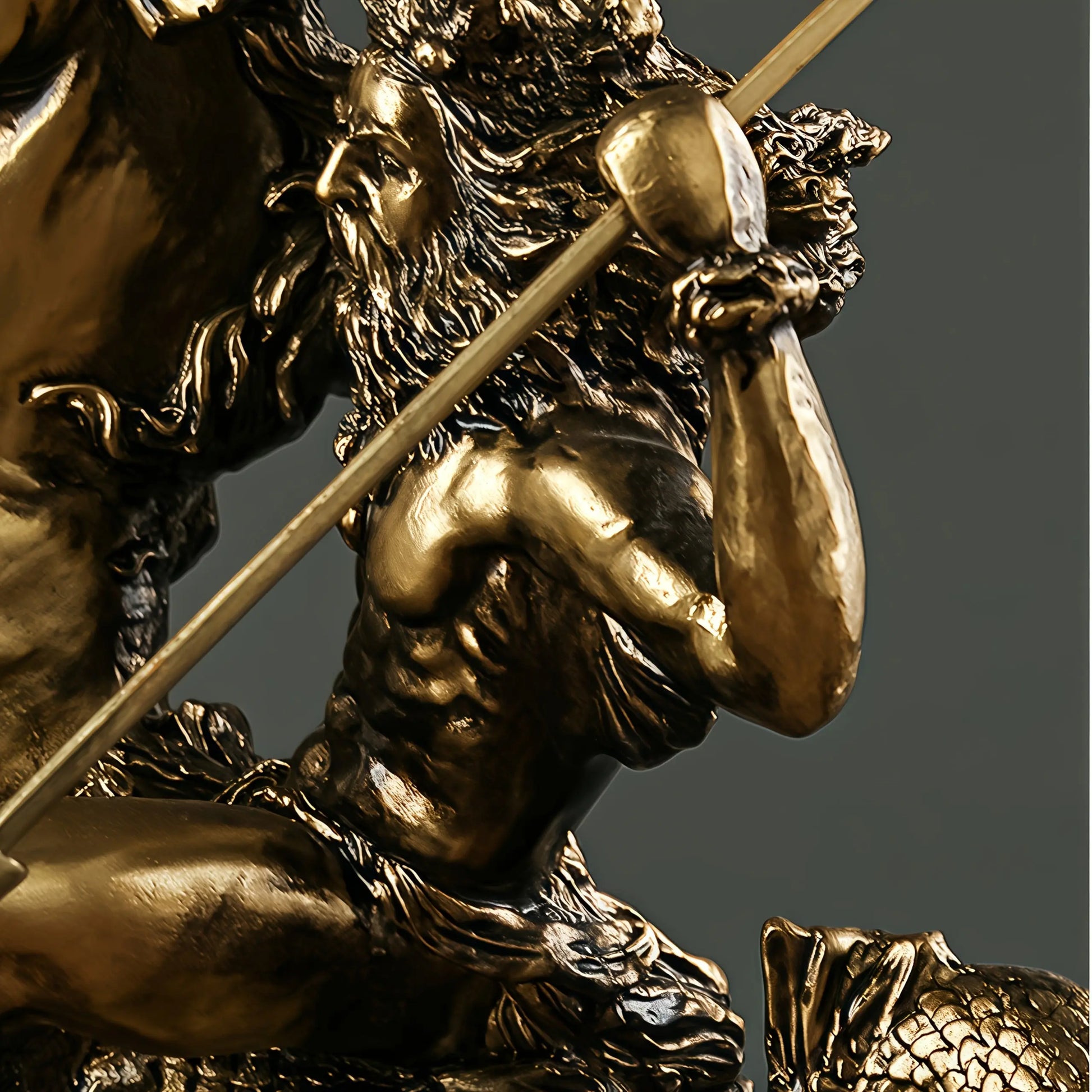 Poséidon – Statue Poséidon Grecque Dorée Sculptures et statues