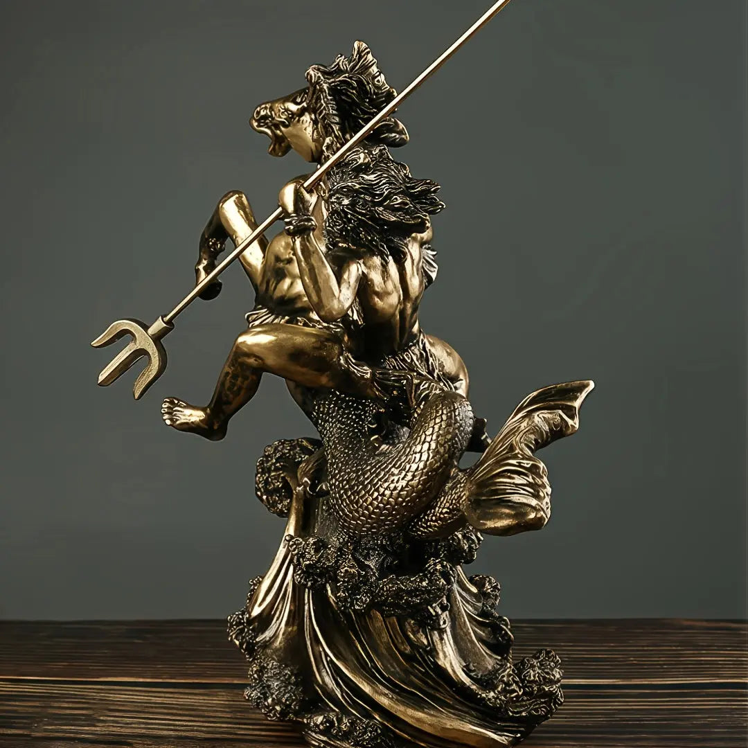 Poséidon – Statue Poséidon Grecque Dorée Sculptures et statues