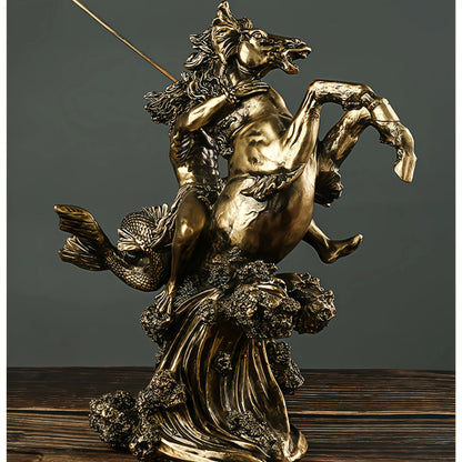 Poséidon – Statue Poséidon Grecque Dorée Sculptures et statues