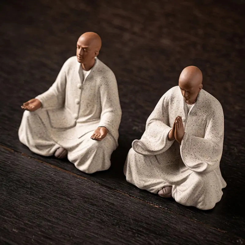 Zanshin & Myōshin – Figurines Moines Méditation Figurines